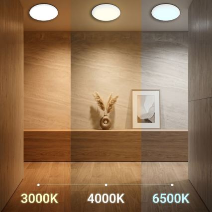 LED-потолочный светильник HUGO LED/12/18/24 Вт/230 В 3000/4000/6500K Ø 30 см IP54 белый