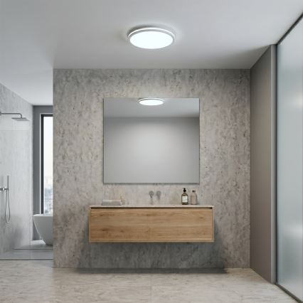 LED-потолочный светильник HUGO LED/12/18/24 Вт/230 В 3000/4000/6500K Ø 30 см IP54 белый