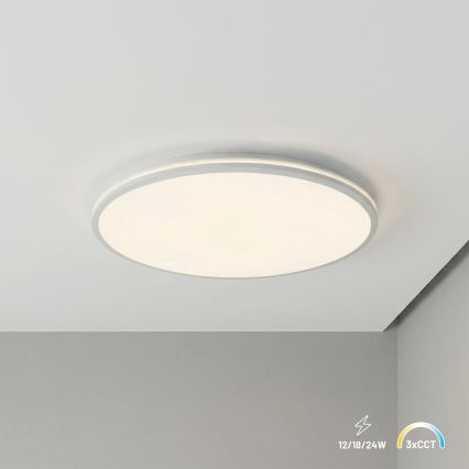 LED-потолочный светильник HUGO LED/12/18/24 Вт/230 В 3000/4000/6500K Ø 30 см IP54 белый