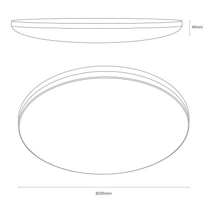 LED-потолочный светильник HUGO LED/12/18/24 Вт/230 В 3000/4000/6500K Ø 30 см IP54 белый