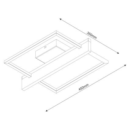 LED потолочный светильник LARYSA LED/11,5W/230V 35x45 см сосна