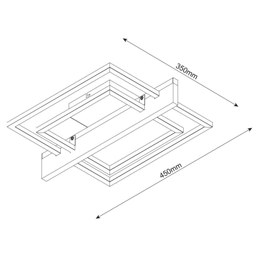LED потолочный светильник LARYSA LED/23W/230V 35x45 сосна