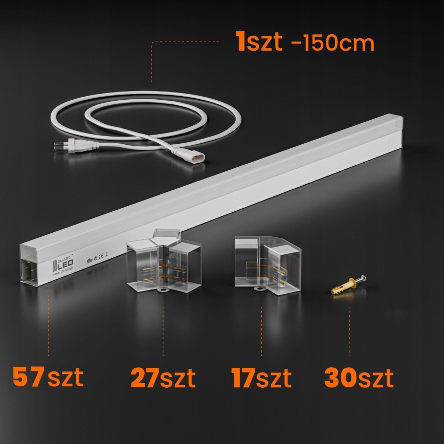 LED потолочный светильник HEXAGON LED/280W/85-265V 4000K 313x298 cm CRI 90 IP54 белый