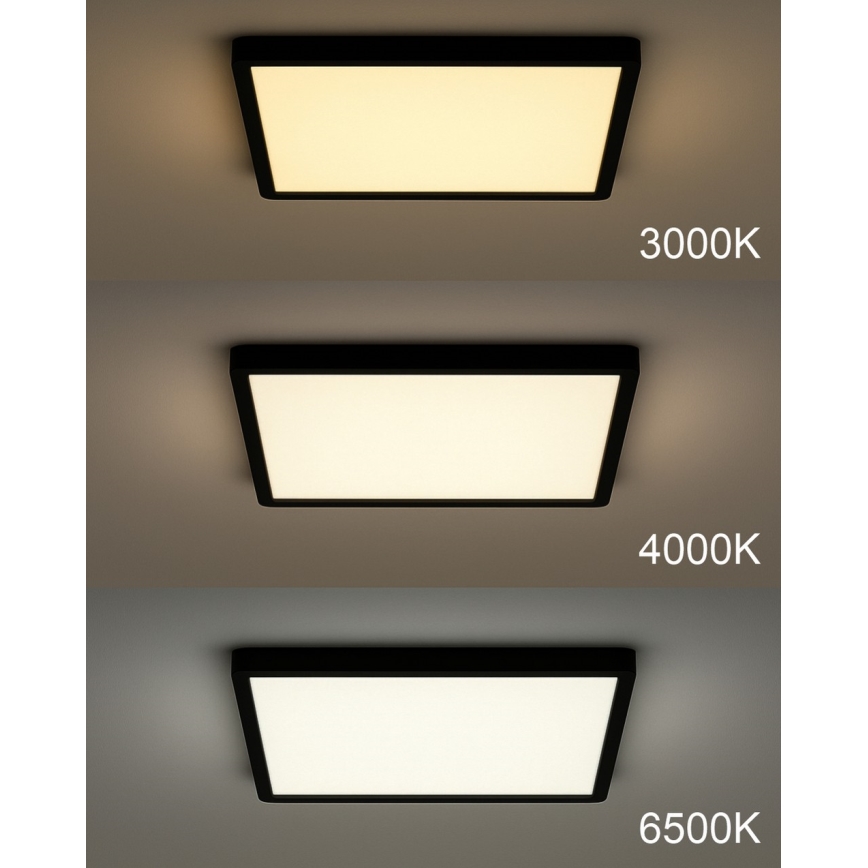 LED потолочный светильник LED/32W/230V 3000/4000/6500K 40x40 см черный