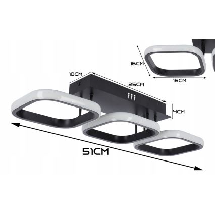 LED Потолочный светильник LED/33W/230V черный