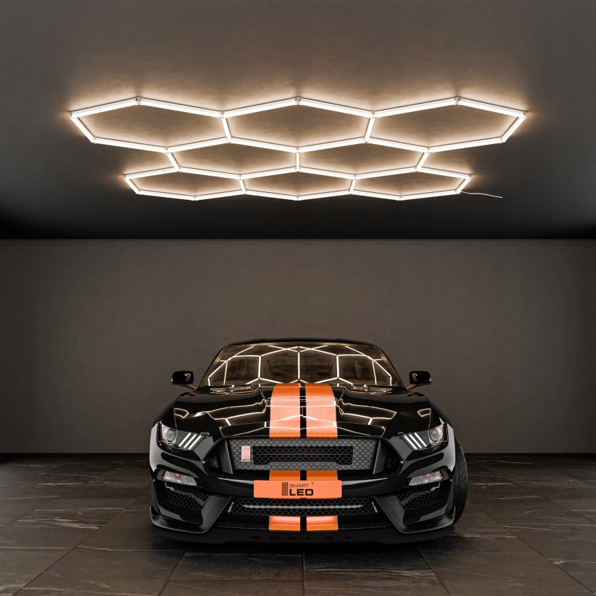 LED потолочный светильник HEXAGON LED/350W/85-265V 4000K 313x298 см CRI 90 IP44 белый