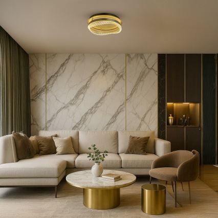 LED потолочный светильник LED/36W/230V Ø 43 см, золотой