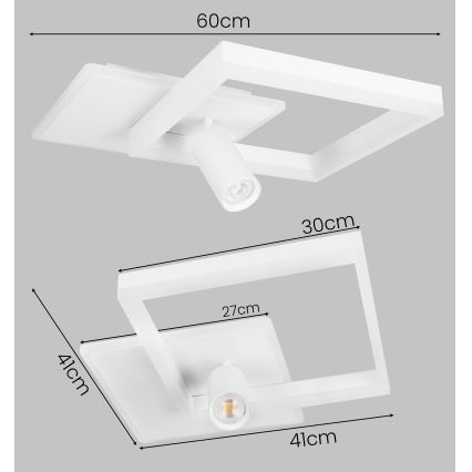 LED потолочный светильник LED/38W/230V + 1xGU10/30W белый