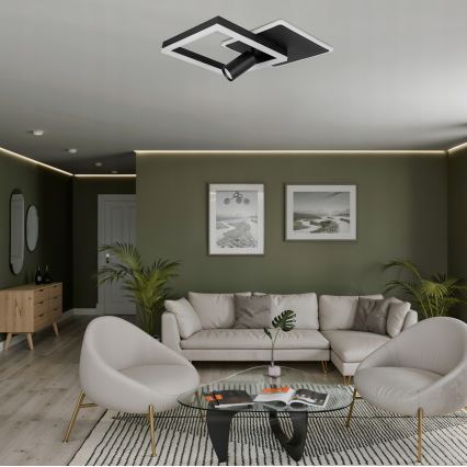 LED потолочный светильник LED/38W/230V + 1xGU10/30W черный