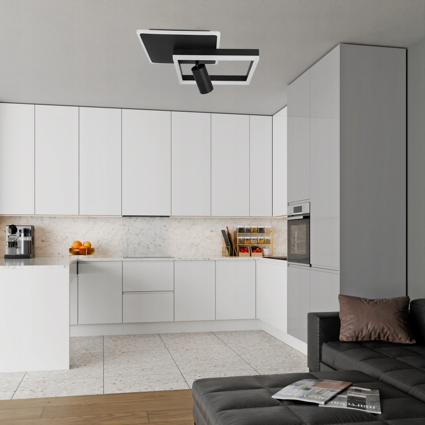 LED потолочный светильник LED/38W/230V + 1xGU10/30W черный