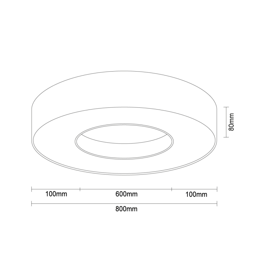 LED потолочный светильник LED/80W/230V 3000/4000/6500K диам. 80 см белый
