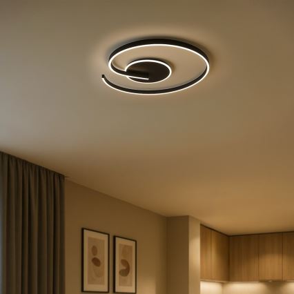 LED потолочный светильник LORENZO LED/22W/230V диаметр 50 см черный