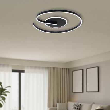 LED потолочный светильник LORENZO LED/22W/230V диаметр 50 см черный