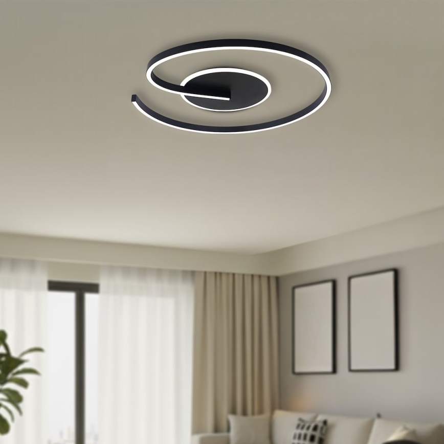 LED потолочный светильник LORENZO LED/22W/230V диаметр 50 см черный