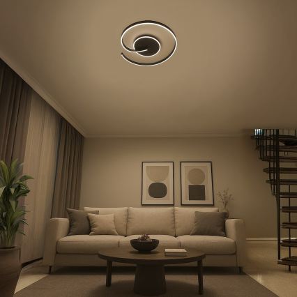 LED потолочный светильник LORENZO LED/22W/230V диаметр 50 см черный