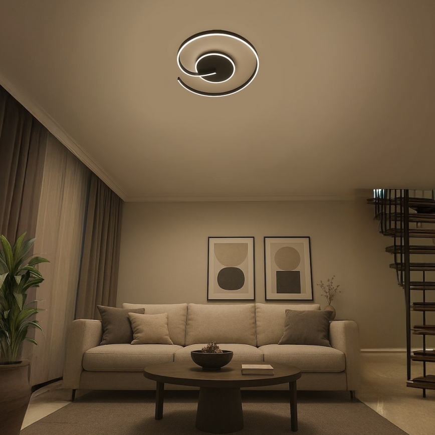 LED потолочный светильник LORENZO LED/22W/230V диаметр 50 см черный