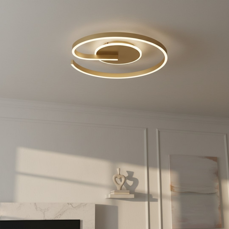LED потолочный светильник LORENZO LED/22W/230V, диаметр 50 см, золотой