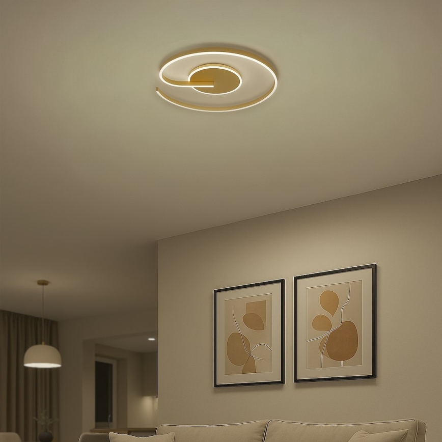 LED потолочный светильник LORENZO LED/22W/230V, диаметр 50 см, золотой