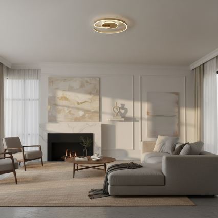 LED потолочный светильник LORENZO LED/22W/230V, диаметр 50 см, золотой