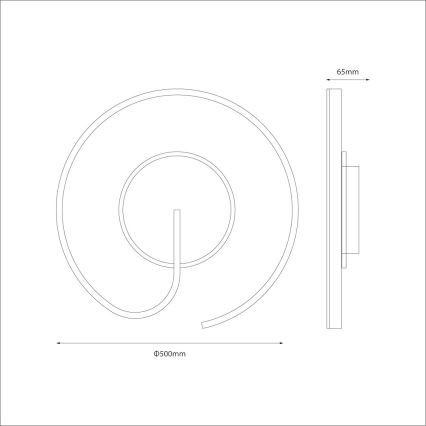 LED потолочный светильник LORENZO LED/22W/230V, диаметр 50 см, золотой