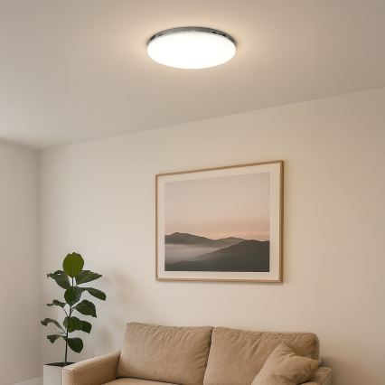 LED потолочный светильник MAYA LED/36 Вт/230 В, Ø 50 см, глянцевый хром