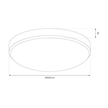 LED потолочный светильник MAYA LED/36 Вт/230 В, Ø 50 см, глянцевый хром