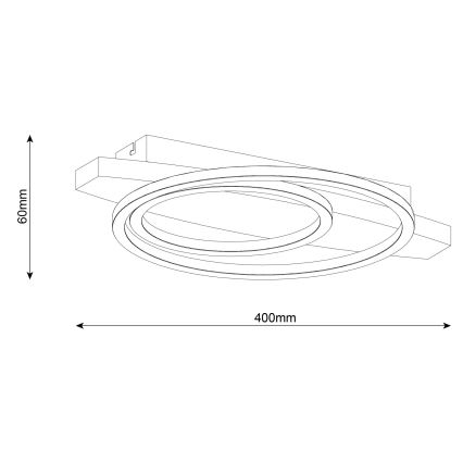 LED потолочный светильник MELISA LED/28W/230V 30x40 cm сосна