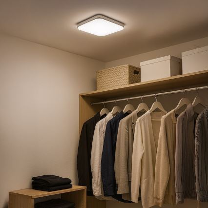 LED потолочный светильник NEMO LED/11W/230V, 26×26 см, глянцевый хром