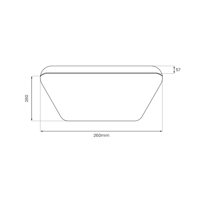 LED потолочный светильник NEMO LED/11W/230V, 26×26 см, глянцевый хром