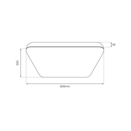 LED потолочный светильник NEMO LED/36W/230V 50x50 см черный