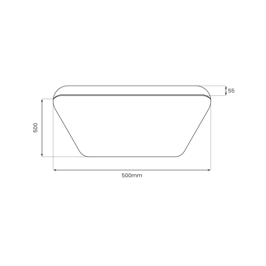 LED потолочный светильник NEMO LED/36W/230V 50x50 см черный
