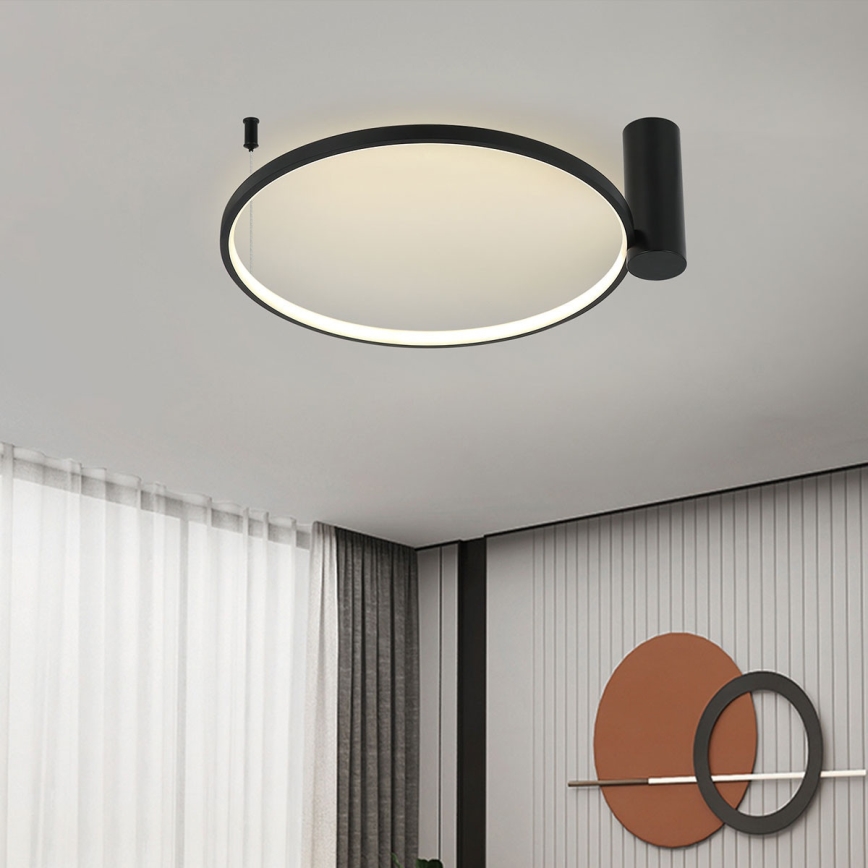 LED потолочный светильник RING S LED/34Вт/230В 3000/4000/6000К Ø 60 см черный
