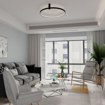 LED потолочный светильник RING S LED/34Вт/230В 3000/4000/6000К Ø 60 см черный