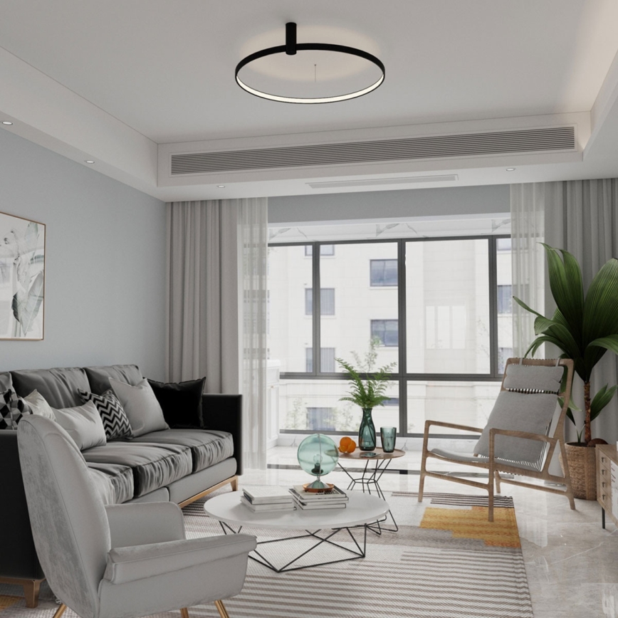 LED потолочный светильник RING S LED/34Вт/230В 3000/4000/6000К Ø 60 см черный