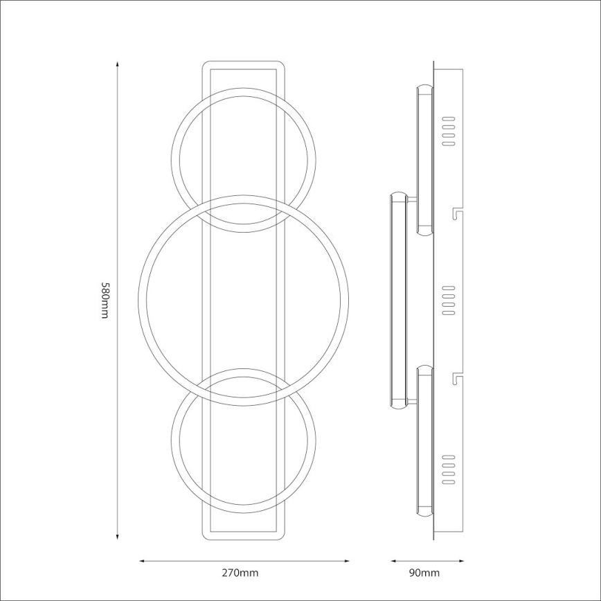 LED Потолочный светильник ROWENA LED/18W/230V чёрный/коричневый