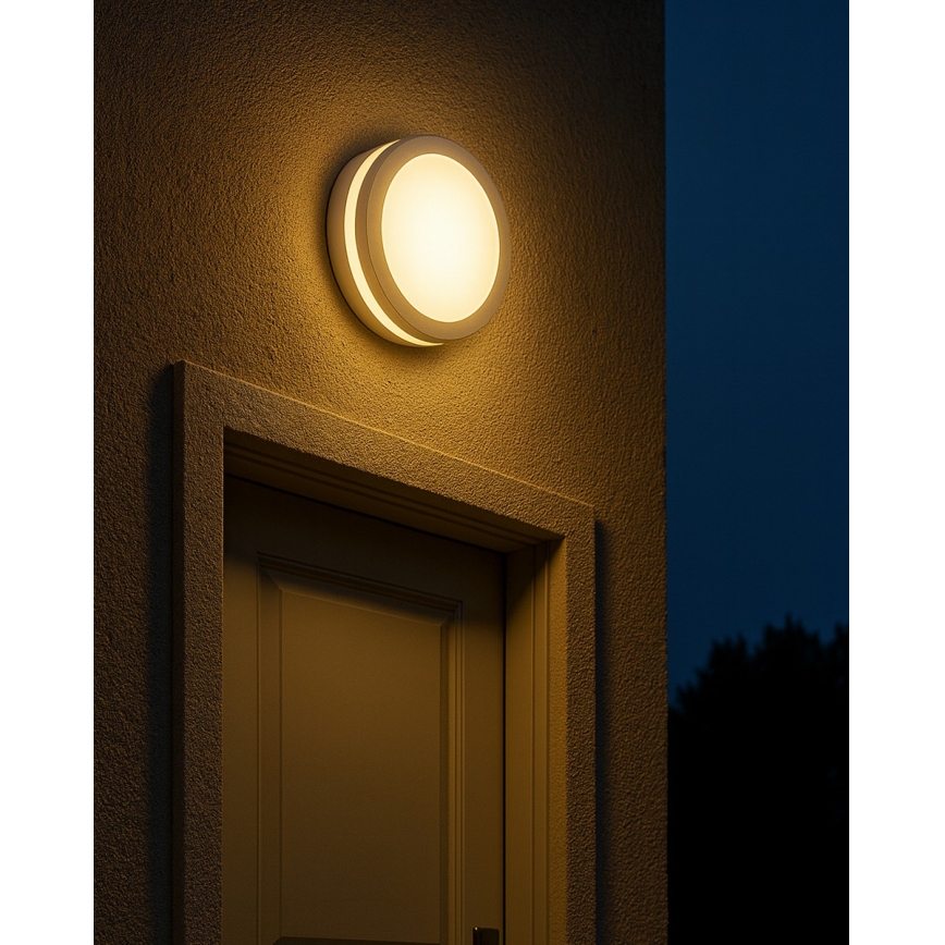 LED потолочный светильник для ванной с датчиком движения LED/20 Вт/230 В 3000/4000/6500К Ø 23 см IP54 белый