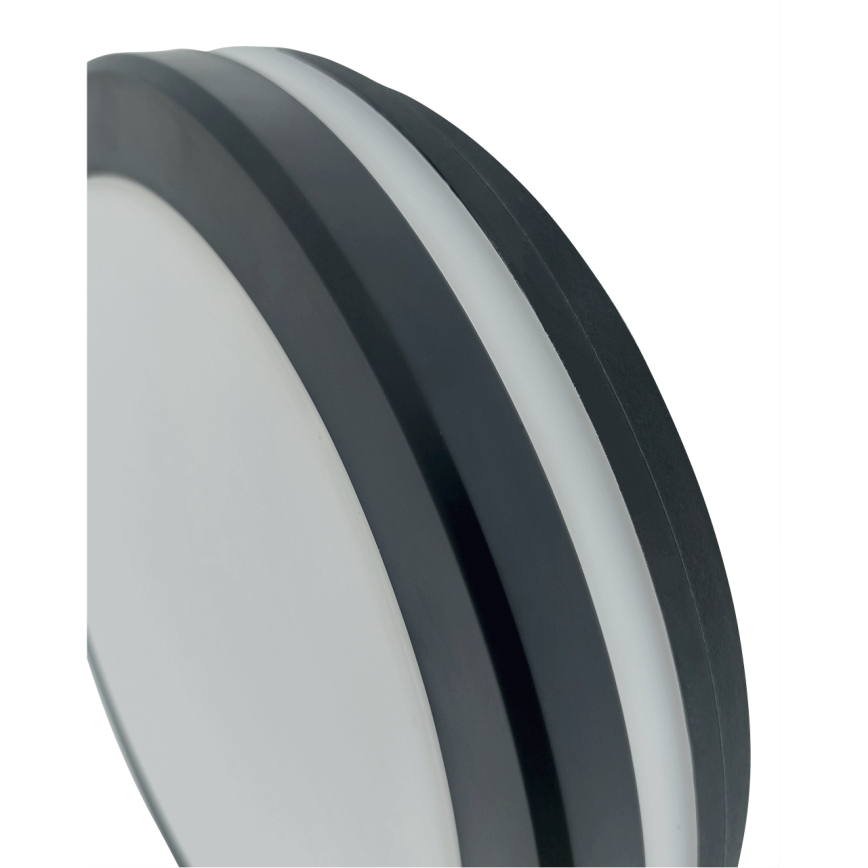 LED потолочный светильник для ванной комнаты с датчиком движения LED/20W/230V 3000/4000/6500K Ø 23 см IP54 антрацитовый