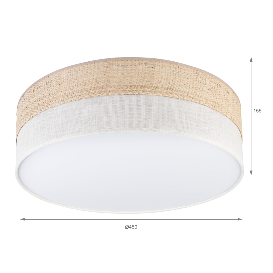 LED потолочный светильник SIRJA BOHO LED/36Вт/230В 4000К диам. 45 см бежевый/кремовый