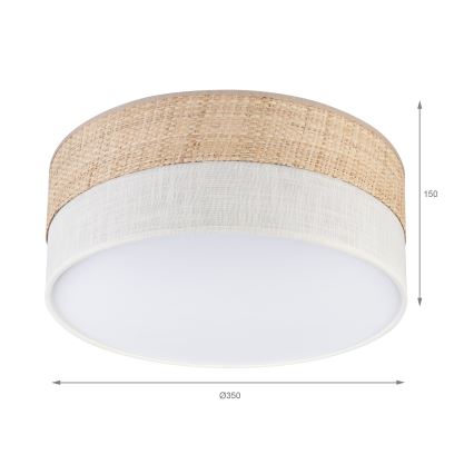 LED потолочный светильник SIRJA BOHO LED/20W/230V 4000K диаметр 35 см бежевый/кремовый