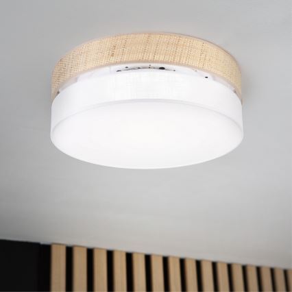 Потолочный светильник SIRJA BOHO LED, 36 Вт, 230 В, 4000 К, диам. 45 см, бежевый/белый