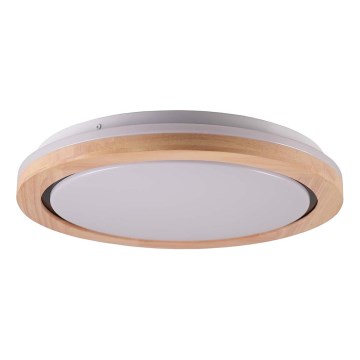 LED потолочный деревянный светильник для ванной комнаты, 24 Вт/230 В, Ø 39 см, IP44, дуб
