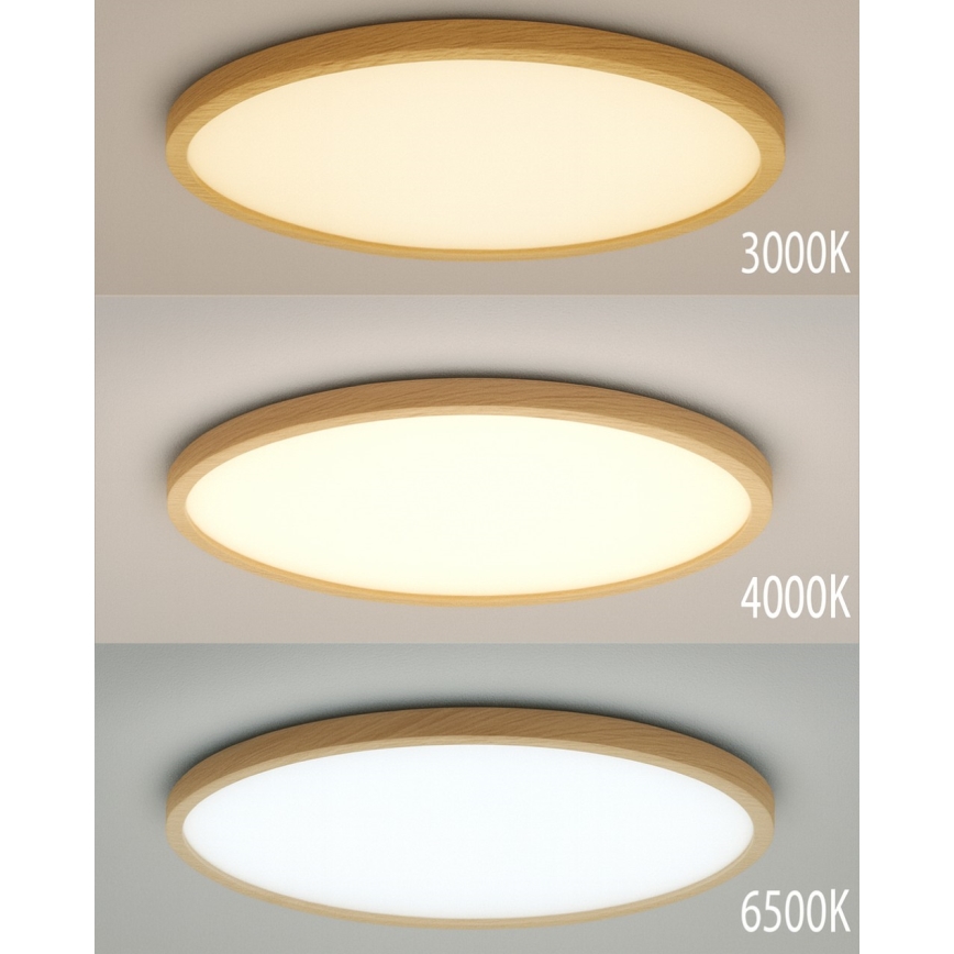 LED потолочный светильник 18 Вт / 230 В, 3000/4000/6500 К, диаметр 23 см, бежевый