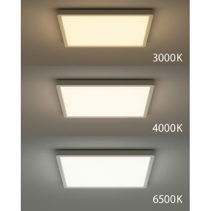 LED-потолочный светильник, 24 Вт, 230 В, 3000/4000/6500K, 30×30 см, белый