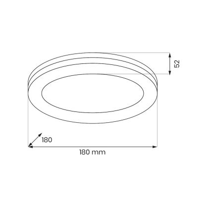 LED потолочный светильник для ванной MARLON LED/12W/230V диаметр 18 см IP54 белый