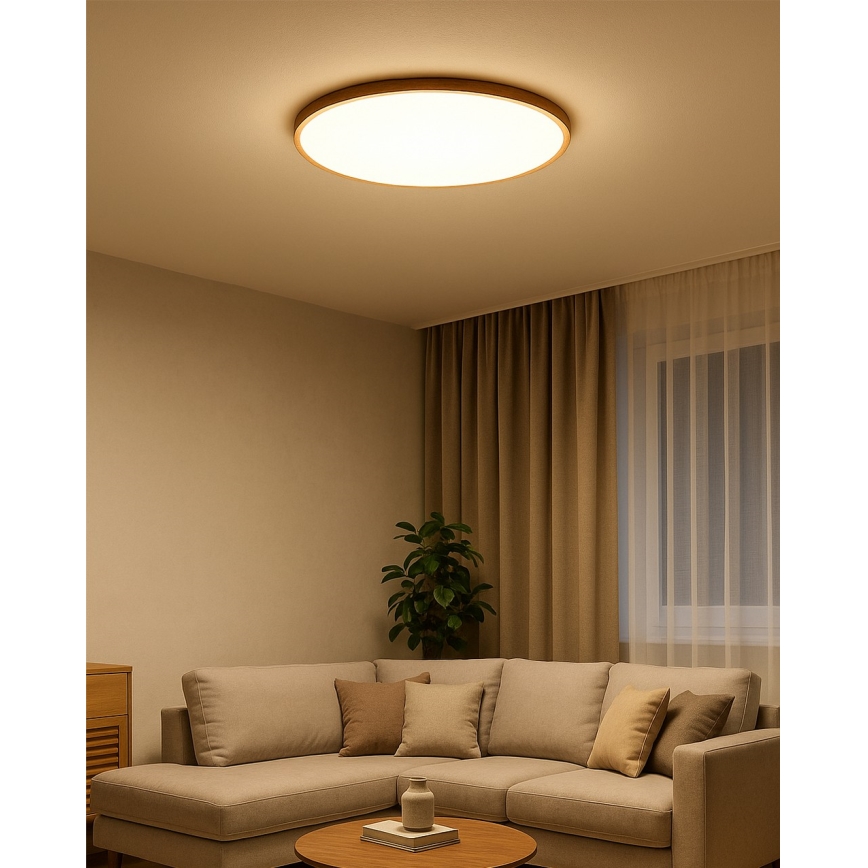 LED потолочный светильник LED/40W/230V 3000/4000/6500K диам. 50 см бежевый
