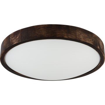 LED потолочный светильник OAK SLIM LED/36W/230V 4000K диаметр 37 см дуб/тёмно-коричневый