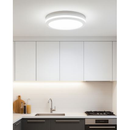 LED потолочный светильник для ванной с датчиком движения LED/20 Вт/230 В 3000/4000/6500К Ø 23 см IP54 белый