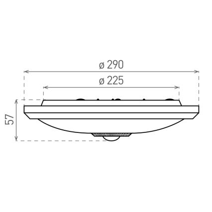 Светодиодный потолочный светильник с датчиком движения и датчиком сумерек LED/12W/230V Ø 29 см белый