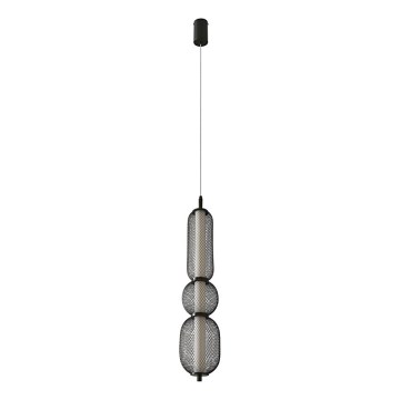 LED Потолковий світильник на тросах PUMA LED/15W/230V діаметр 14 см чорний