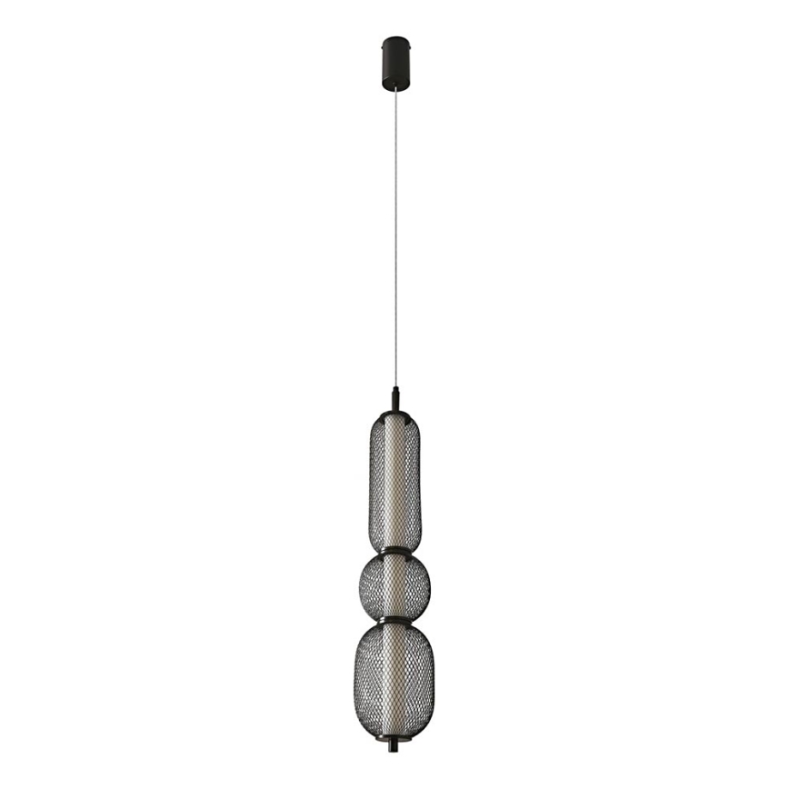 LED Потолковий світильник на тросах PUMA LED/15W/230V діаметр 14 см чорний